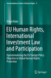 Buch Cover Reihe Interdisciplinary Studies "EU Human Rights, International Investment Law and Participation"