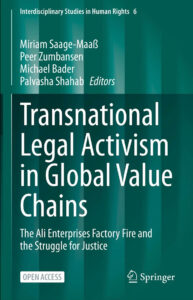 Buch Cover Reihe Interdisciplinary Studies "Transnational Legal Activism in Global Value Chains"