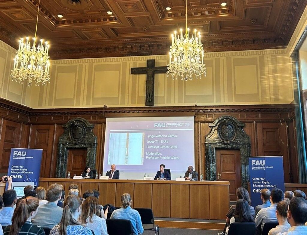 CHREN Konferenz 2024, Podiumsdiskussion mit Prof. Wiater und drei Menschenrechtsrichter(innen)